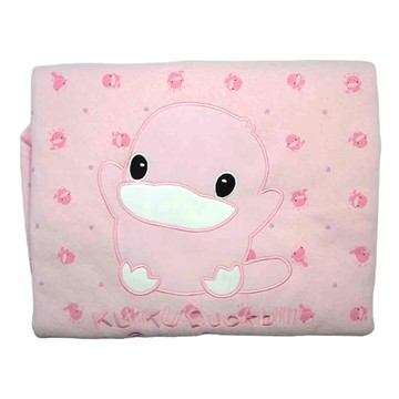 KU.KU Duckbill 酷咕鴨 幸福繡花抱巾 - 100%棉  75 x 75cm  粉色