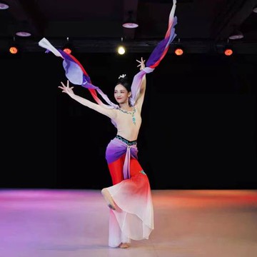 新飛天敦煌舞蹈練功服古典舞蹈演出服飛天琵琶行仙女飄逸嫦娥奔月