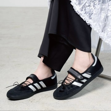 ADIDAS SAMBA JANE W 黑銀 瑪莉珍 蝴蝶結 緞帶 女鞋 KZ8952