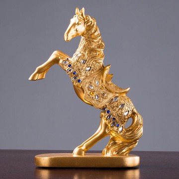 家居裝飾品擺件馬到功成擺件客廳酒櫃創意電視櫃玄關書房擺件