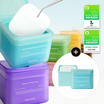 MEDIHEAL Toner Pad 100+100 Pads Double Pack (8types)