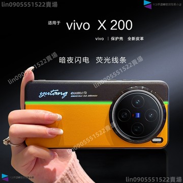 雙色熒光線條素皮相機款手機殼 vivo X300Ultra X300S X300 X200 Ultra 磨砂防摔保護殼