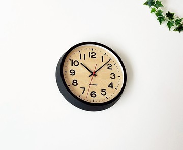 KATOMOKU muku clock 15 梣樹 黑色 (km-107BK)  掛鐘 日本製造