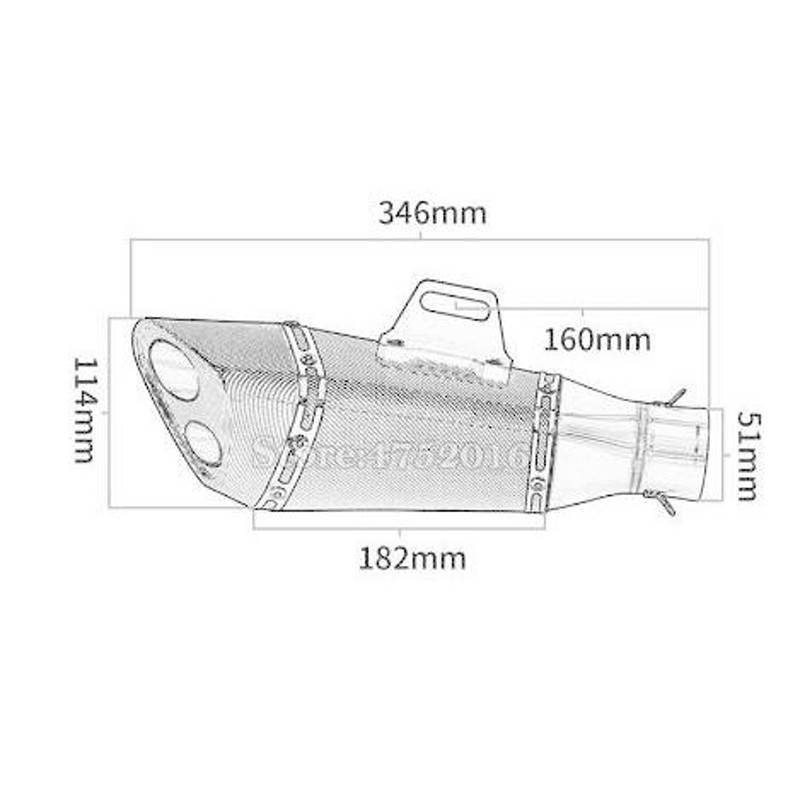 51 ミリメートルユニバーサルオートバイ排気管吉村 R11 修正されたエスケープモトため Z650 Z900 ER6N CBR1000RRスリップ