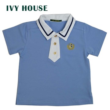 IVY HOUSE 常春藤 男童領帶襟POLO衫431112(85cm~120cm)台灣製