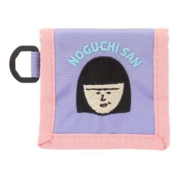 【小禮堂】櫻桃小丸子 方形撞色刺繡零錢包 野口 (大臉款)