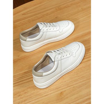 真皮小白鞋女2025新款鞋子女款板鞋軟底運動休閑鞋顯瘦百搭女單鞋