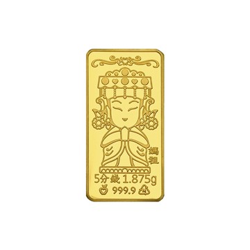 Jove gold 平安媽祖黃金條塊 - 0.5台錢(金重五分)