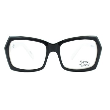 【Vivienne Westwood】光學鏡框線條鑽飾英倫風-黑白-VW16101