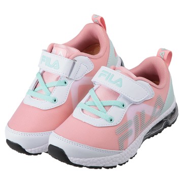 FILA - 康特杯快影粉白兒童氣墊運動鞋