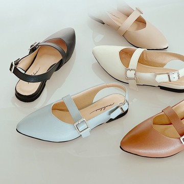 Summer breeze 夏日微風-真皮減壓氣墊平底鞋