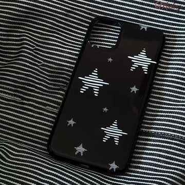 個性條紋星星蘋果17/16/15/14手機殼iPhone13/12/11軟殼xs/xr小眾