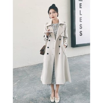 中長款風衣外套女小個子2025春秋款超火高級感今年流行英倫風大衣