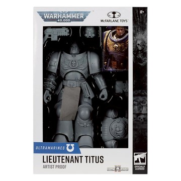 McFARLANE 麥法蘭 戰鎚 40K WV10 中尉 泰特斯 太空海軍陸戰隊 灰板 7吋 Set MF10890  1盒