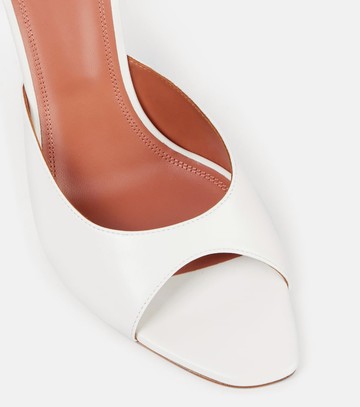 Amina Muaddi Alexa 95 leather sandals