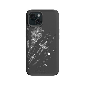 iPhone 15 SolidX 黑 - 迪士尼-星際大戰 Star Wars - POP全載具2-白