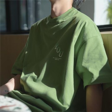 260克重磅短袖t恤男日系復古cityboy上衣夏季寬松設計感半袖體恤