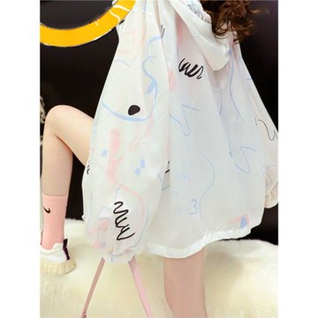 高級感輕薄透氣冰絲防曬衣女2025夏季胖mm大碼開衫連帽防曬服外套