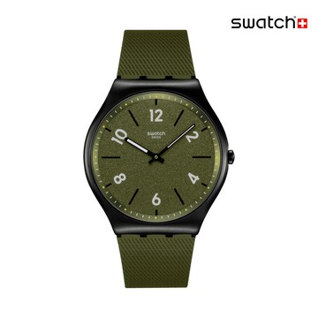 Swatch HINT OF PINE 超薄手錶/金屬手錶/瑞士製造 SS07B115 (42mm)【官方旗艦店】