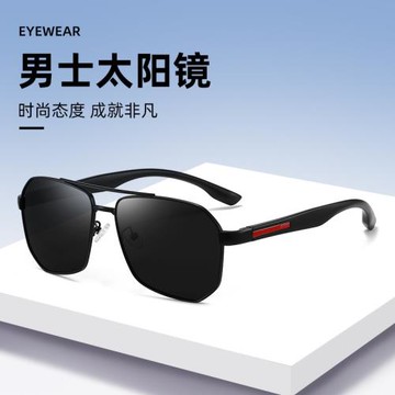 男士時尚個性新款大框金屬偏光太陽鏡炫彩潮流旅行開車遮陽墨鏡