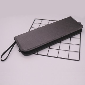 筆袋 吾辰水粉筆袋黑色硬底帆布防摔折疊16孔大號收納水粉彩丙烯油畫筆簾包袋水粉筆收納包水彩筆筆盒筆袋『XY97』