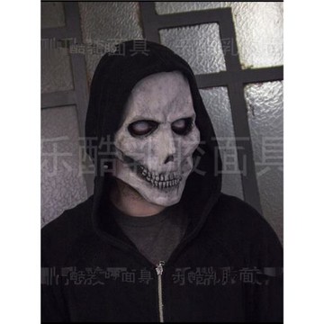 萬圣節恐怖乳膠頭套死亡死神騎士骷髏面具鬼屋密室劇本殺拍攝道具