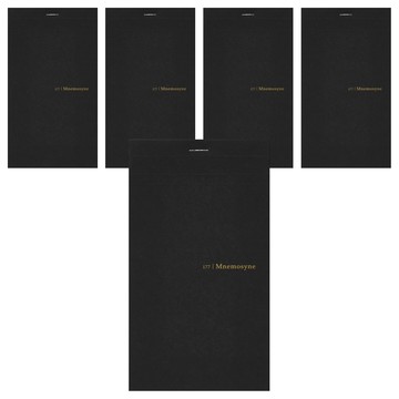 maruman MNEMOSYNE 速記方格筆記冊 可撕線設計  黑色  5本