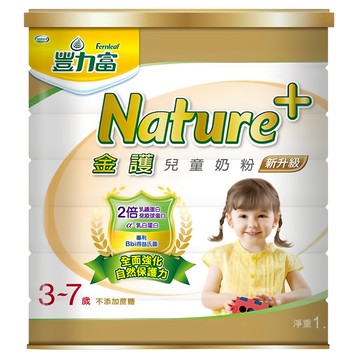 Fernleaf 豐力富 Nature+ 金護兒童奶粉，新升級，適合3-7歲兒童，2倍免疫球蛋白+乳鐵蛋白，不添加蔗糖  1.5kg  1罐