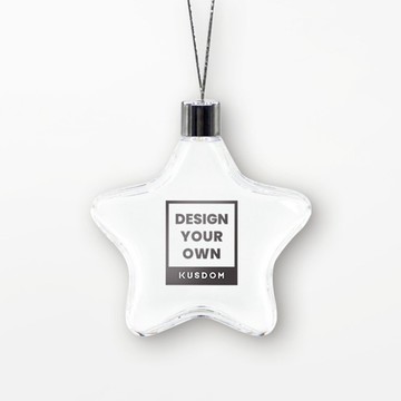 【客製化禮物】透明聖誕星星掛件/吊飾/情人節/聖誕節