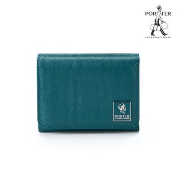 PORTER INTERNATIONAL - 復古品味MORI三折零錢短夾 - 湖水綠