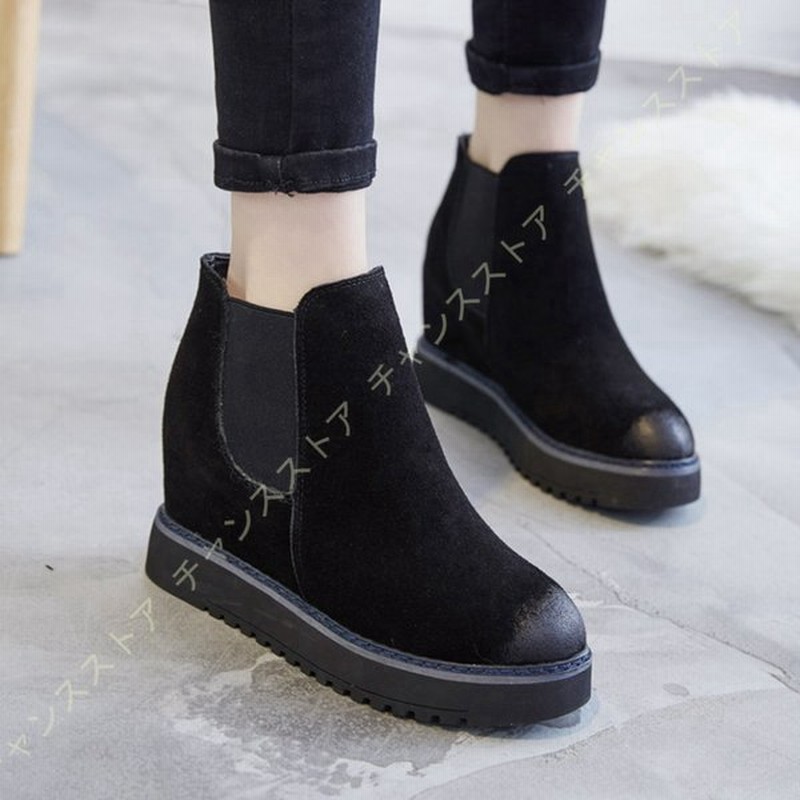 入学式 卒業式 袴 ブーツ ヒール シークレットブーツ ショートブーツ レディース 厚底ブーツ インヒール サイドゴアブーツ 8cm 黒 ハイヒール ウェッジソール 通販 Lineポイント最大0 5 Get Lineショッピング