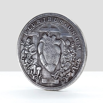 跳動的心機關幣流浪幣 俄銀元紀念章復古銅幣男人的玩具金屬收藏