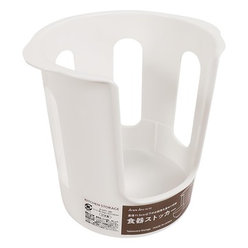 Sanada Seiko 小碗收納架 16.3 x 15cm 白色 廚房收納好幫手  1個