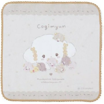 【震撼精品百貨】小麥粉精靈 Cogimyun~ 日本三麗鷗sanrio 小麥精靈棉質花邊方巾*50057