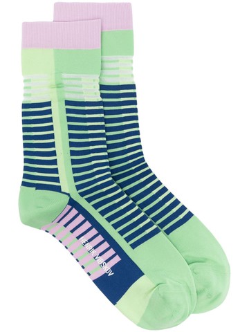 Henrik Vibskov - Skatergirl striped socks - unisex - Nylon - One Size - Green