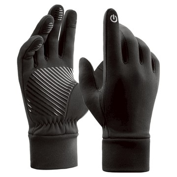 ANTIAN 冬季保暖機車騎行防寒防風手套 加厚戶外抗寒登山手套 徒步手套 滑雪手套  黑色  M