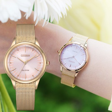 CITIZEN 星辰 L系列 非洲菊 光動能氣質大三針米蘭帶女錶 EM0818-82X