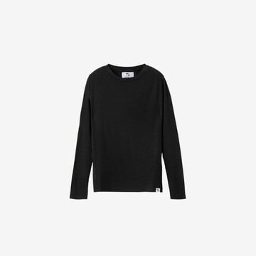 女裝-輕薄內搭圓領針織衫-黑色