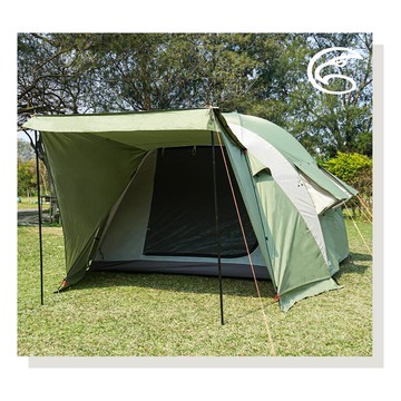ADISI 銀槭鋁桿六人帳 AT23058【6人| 軍綠-奶茶】 / 城市綠洲(露營,帳篷,炊事,戶外,野營,旅遊,環島)