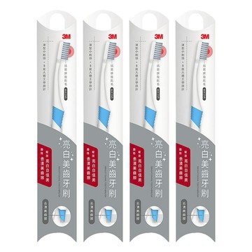 3M 亮白美齒牙刷 顏色隨機  4支  1組