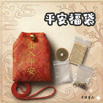🔥奇蹟藝品🔥（竹林寺過爐.開光）平安福袋 太歲福袋 平安錦囊 太歲錦囊 出入平安 招財進寶 大悲咒 台灣出貨