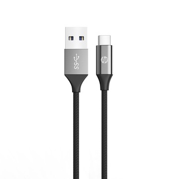 HP 快充3.0鋁合金編織數據線-1M DHC-TC103-1M接頭耐插拔高達10000次 支援iPhone 17/安卓手機
