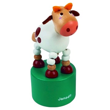 法國Janod 媽媽法寶 我會跳舞  乳牛 綠色  1個
