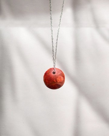 原礦珊瑚項鍊，925純銀，雙魚座寶石，愛情護身符，新年禮物