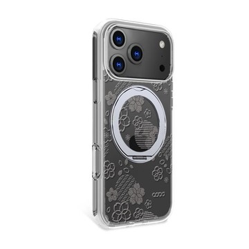 apbs 17/16/15/14/13系列 軍規360旋轉磁吸立架手機殼-昭和櫻