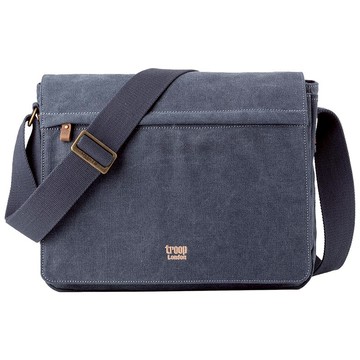 經典帆布手提電腦郵差包TRP0240 淺棕色