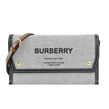 BURBERRY Horseferry系列刺繡LOGO 帆布斜背包（米） _廠商直送