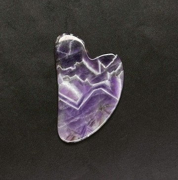 水晶刮痧板｜ 蕾絲冰曜石  磁石 千層紫水晶 刮痧片 健康 日常保健 排除負面 愛自己