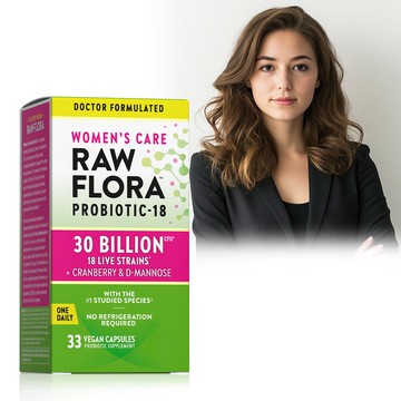 綠萃淨 Raw Flora 300億女性益生菌蔓越莓膠囊(33粒/瓶)