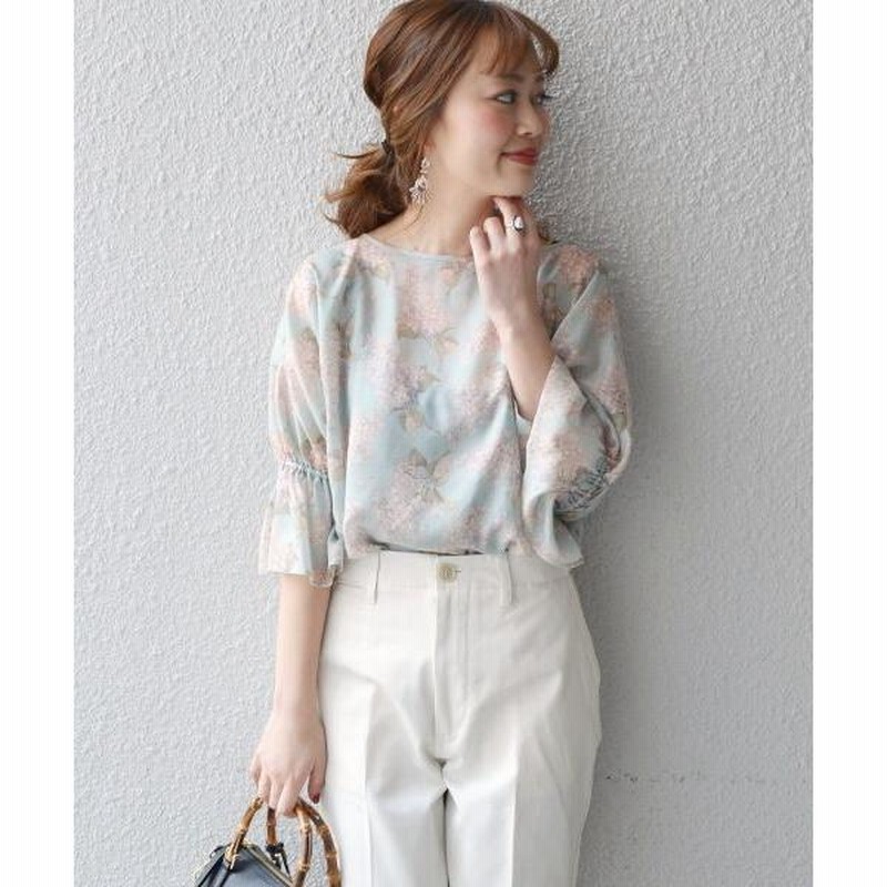 新商品！】 リバティ リバティプリント タックフリル袖ブラウス パフ